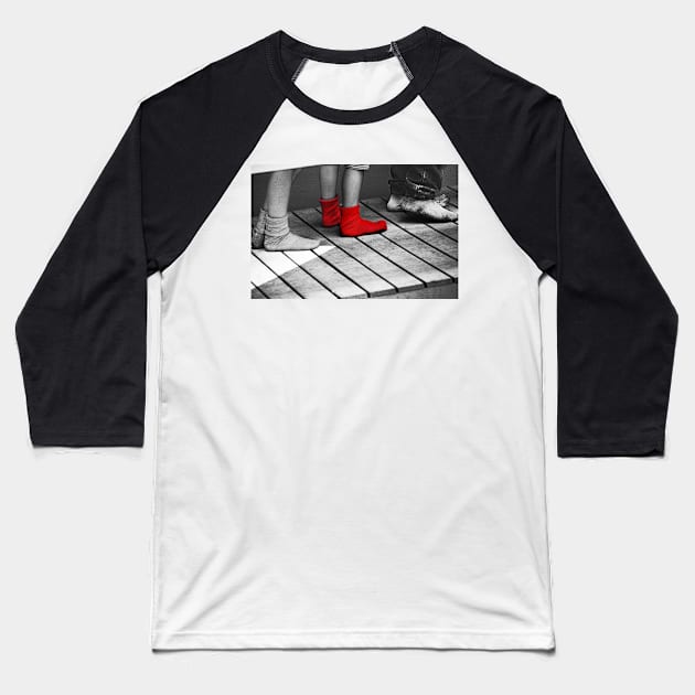 On The Boardwalk Baseball T-Shirt by LaurieMinor